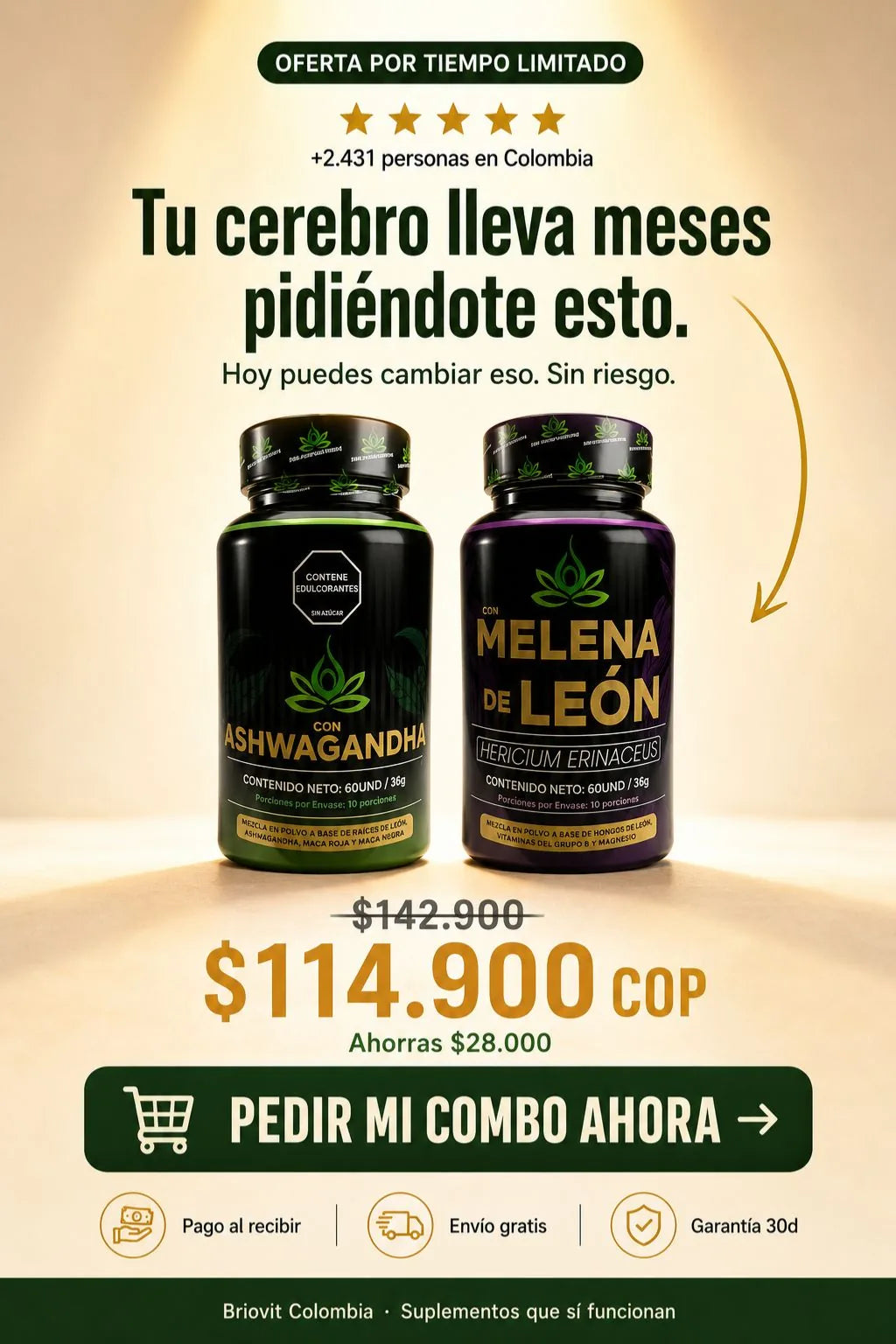 Tu cerebro lleva meses pidiendote esto - pedir combo ahora