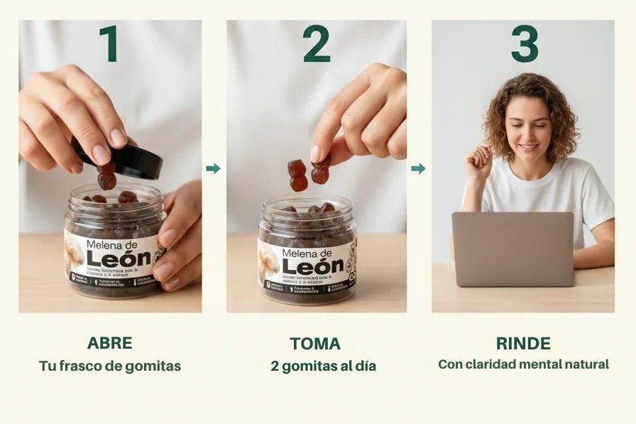 Cómo tomar Gomitas Melena de León — 2 gomitas al día