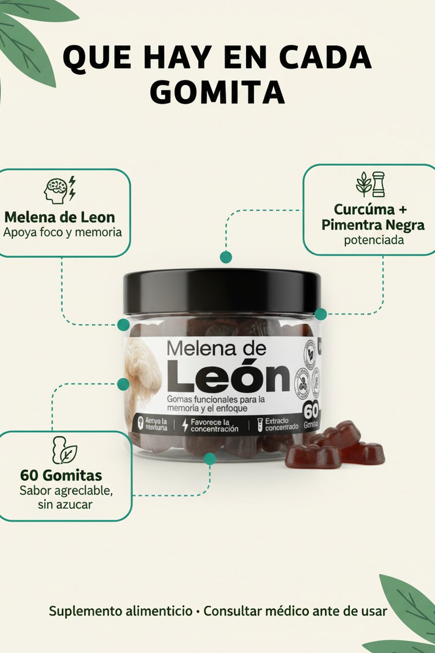 Ficha técnica — Qué hay en cada gomita Melena de León