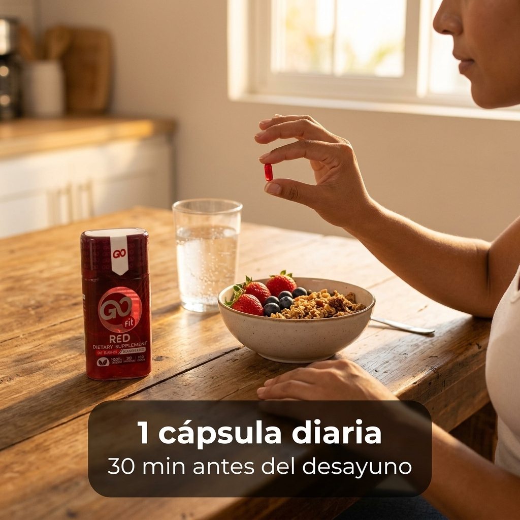 Como tomar Go Fit Red — 1 capsula 30 min antes del desayuno
