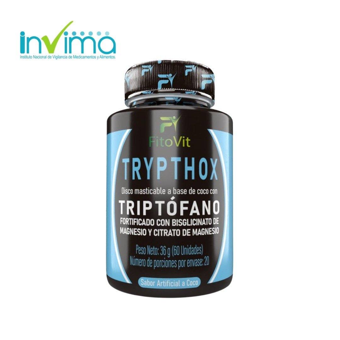 Trypthox — suplemento dietario 60 discos masticables sabor coco